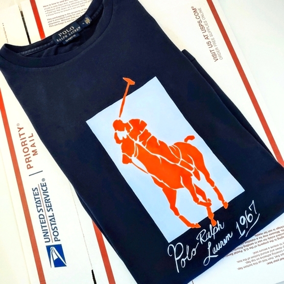 Polo Ralph Lauren Big Pony T-shirt Navy Short Sleeve M - Picture 11 of 11
